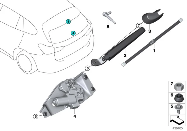 61 62 2 588 277 BMW Щетка стеклоочистителя bmw (фото 1)