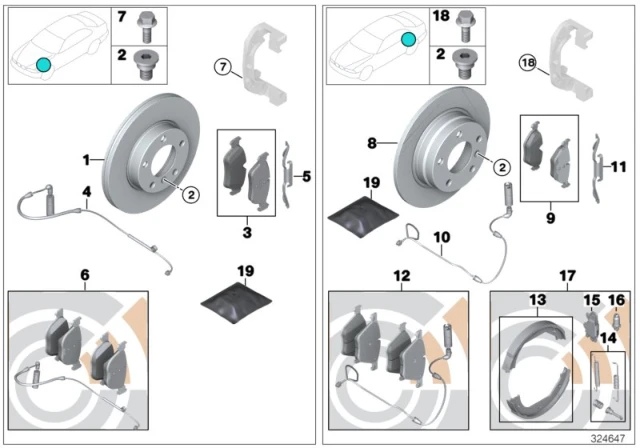 34 11 6 761 244 BMW Колодки дисковые передние e46 1.6i-2.8i/1.8d/2.0d 98>/z3 1.8-2.8 95-03 (фото 2)