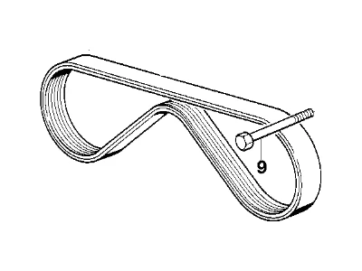 11 28 1 437 873 BMW Клиновой рифленый ремень 5pk906 3' e36, 5' e34, z3 (фото 1)