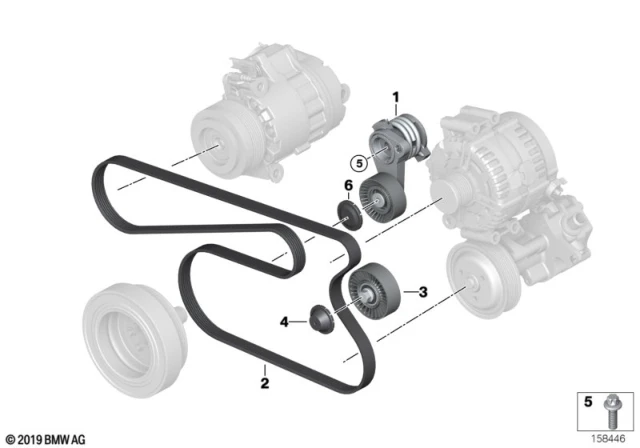 11 28 7 628 658 BMW Клиновой рифленый ремень 8pk1786 5' f10, f11, f18, lci, 7' f01, f02, x3 f25 (фото 2)