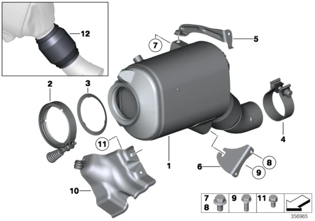 18 30 7 801 368 BMW Проставочная втулка 3' e90, lci, e91, e92, 5' e60, e61, 6' e63, e64, x3 e83, x5 e70, x6 e71 (фото 1)