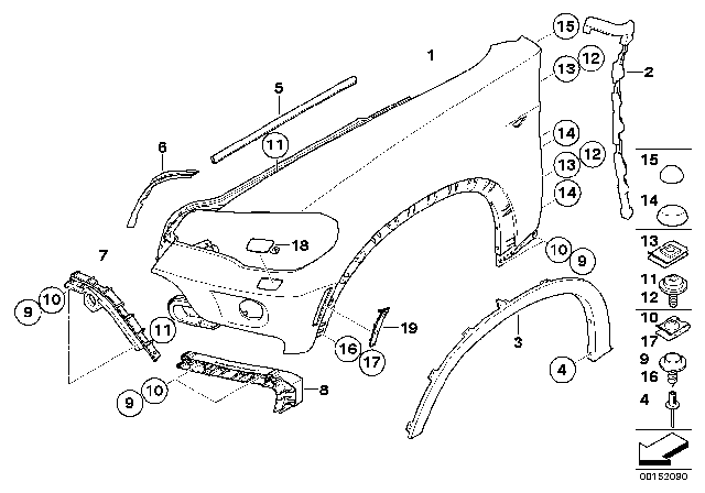 51 77 7 158 427 BMW 51777158427 накладка арки колеса л пд x5 e70, lci (фото 2)