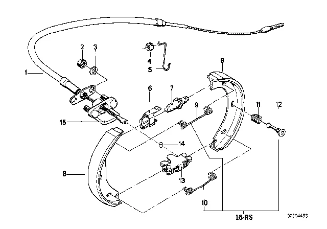 34 41 1 159 467 BMW Ремкомплект тормозной колодки безасбест. 2.5cs-3.0csl, 2500-3.3li, 3' e21, e30, 5' e12, 6' e2 (фото 2)