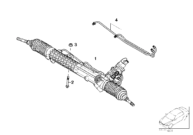 32 13 6 753 438 BMW Оборотный рулевой механизм с гидроусил. zf 3' e46 (фото 2)