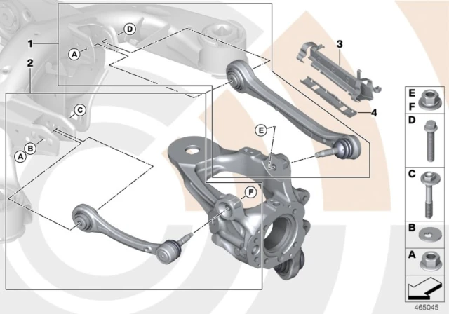 33 32 2 413 627 BMW Ремкомплект поперечн. рычага подвески л x5 e70, lci, f15, x6 e71, e72 hybrid, f16 (фото 1)