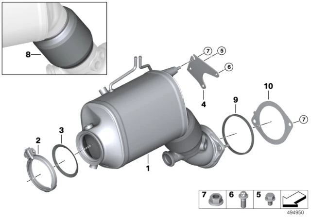 18 30 8 517 209 BMW 18308517209 проставочная втулка 3' f30, lci, f31, f34 gt, 4' f32, f33, f36 gran coupe, 5' f07 (фото 1)