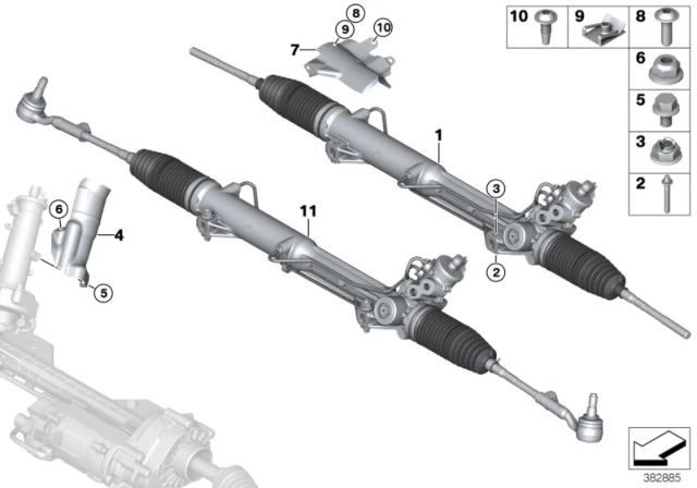 32 10 6 777 463 BMW Оборотный рулевой механизм с гидроусил. zf 1' e81, e82, e87, lci, e88, 3' e90, e91 (фото 2)