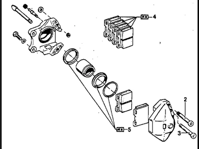 34 21 1 150 275 BMW Суппорт тормозного механ. без накладки л 2.5cs-3.0csl, 2500-3.3li, 5' e12 (фото 1)