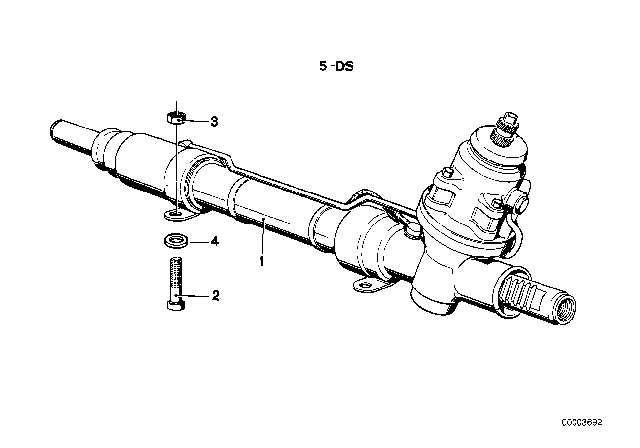 32 13 1 127 793 BMW Оборотный рулевой механизм с гидроусил. 3' e30 (фото 2)