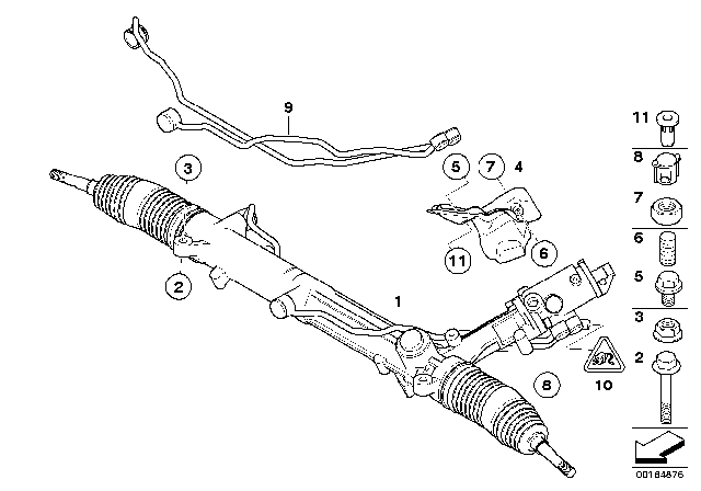 32 10 6 780 925 BMW Оборотный рулевой механизм с гидроусил. 5' e60, e61, 6' e63, e64 (фото 2)