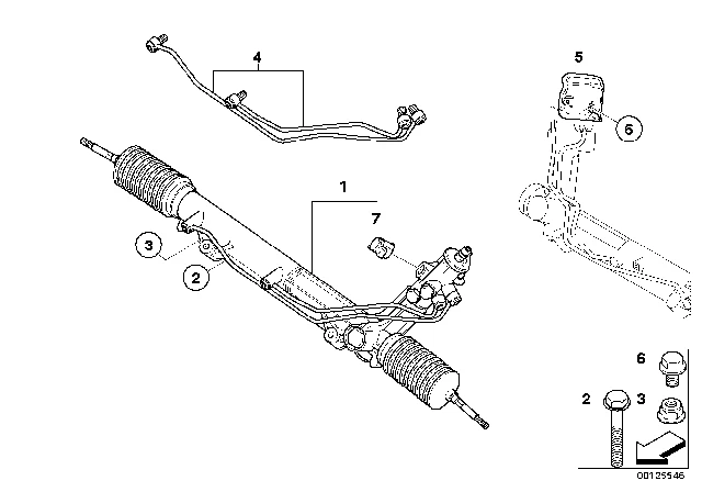 32 13 6 761 823 BMW Оборотный рулевой механизм с гидроусил. zf x5 e53 (фото 2)