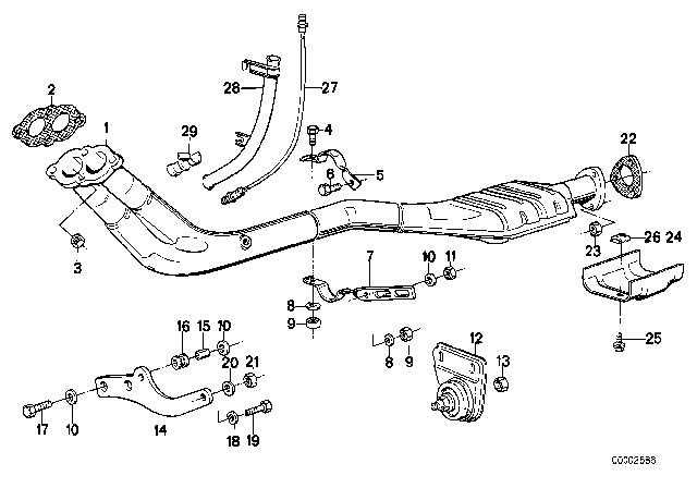 18 11 1 728 364 BMW Уплотнительная прокладка безасбестовая 3' e30, 5' e28 (фото 2)