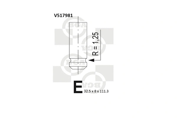 V517981 BGA Выпускной клапан (фото 1)