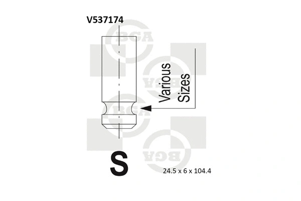 V537174 BGA Выпускной клапан (фото 1)