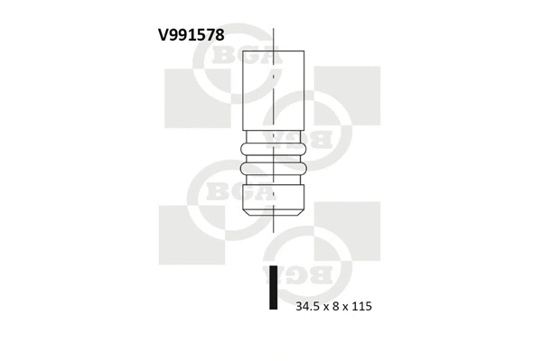 V991578 BGA Выпускной клапан (фото 1)
