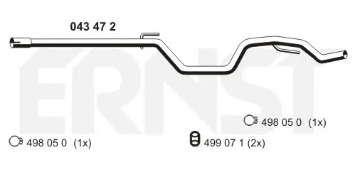 043472 ERNST Труба глушителя (фото 1)