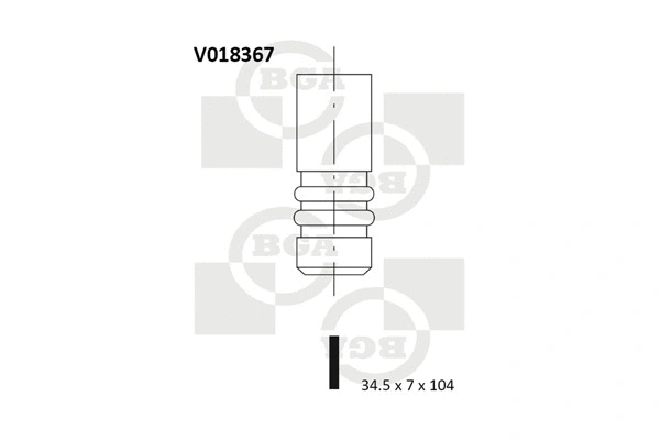 V018367 BGA Впускной клапан (фото 1)