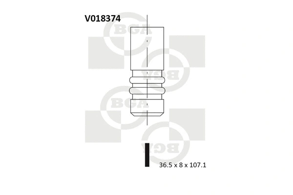 V018374 BGA Впускной клапан (фото 1)