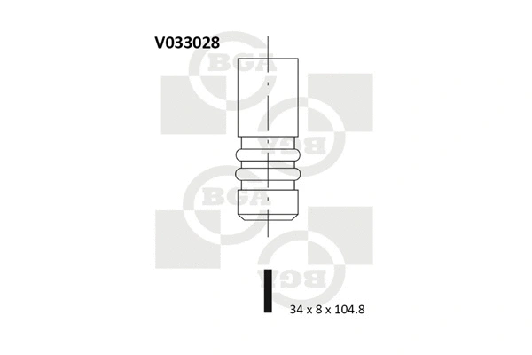 V033028 BGA Впускной клапан (фото 1)