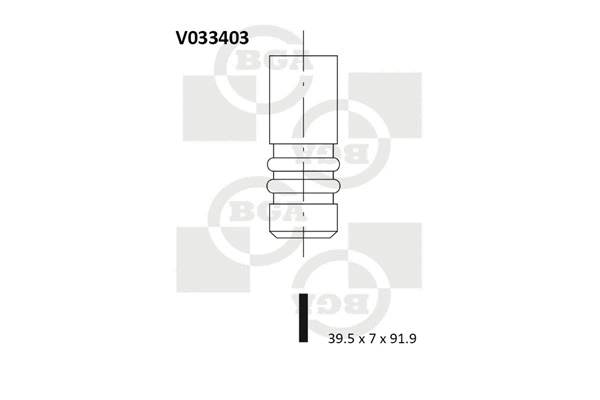 V033403 BGA Впускной клапан (фото 1)
