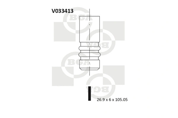 V033413 BGA Впускной клапан (фото 1)