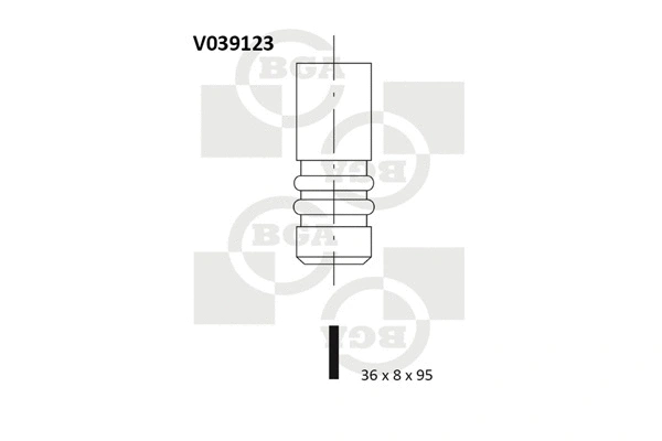 V039123 BGA Впускной клапан (фото 1)