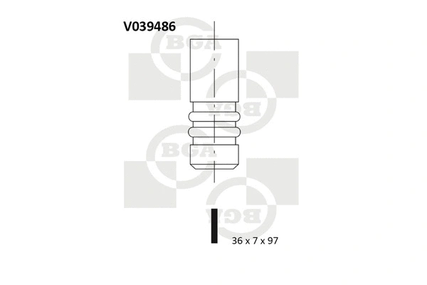 V039486 BGA Впускной клапан (фото 1)