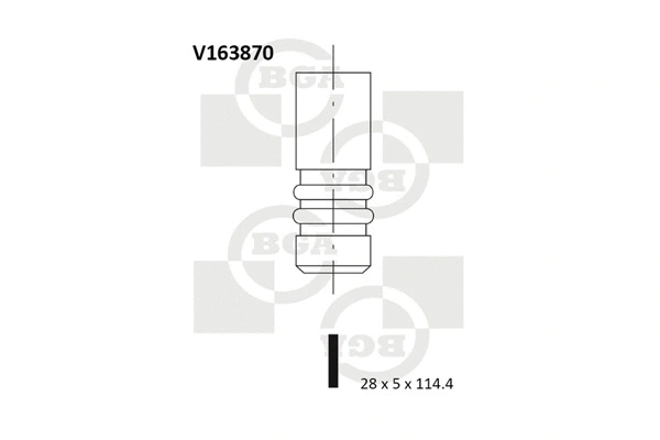 V163870 BGA Впускной клапан (фото 1)