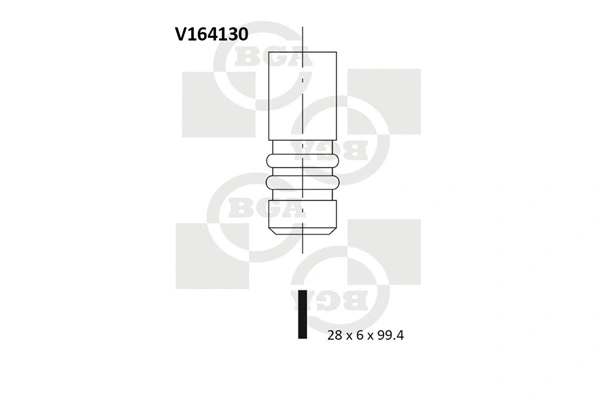 V164130 BGA Впускной клапан (фото 1)