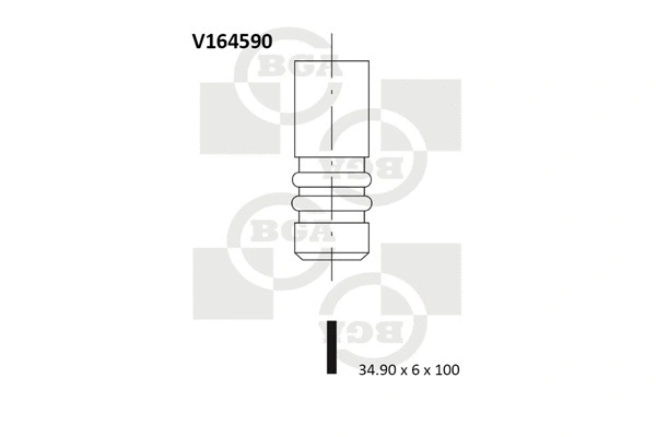 V164590 BGA Впускной клапан (фото 1)