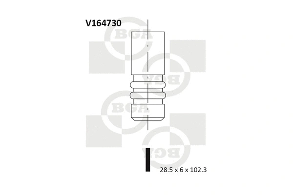 V164730 BGA Впускной клапан (фото 1)