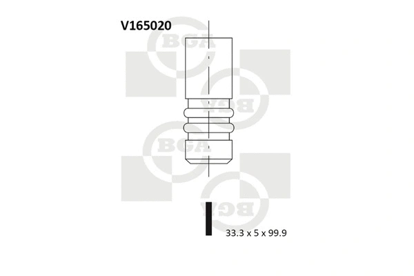 V165020 BGA Впускной клапан (фото 1)