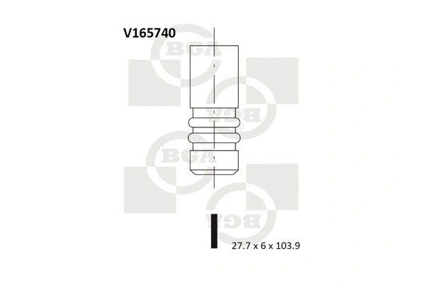 V165740 BGA Впускной клапан (фото 1)