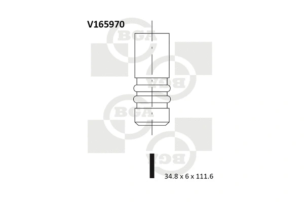 V165970 BGA Впускной клапан (фото 1)