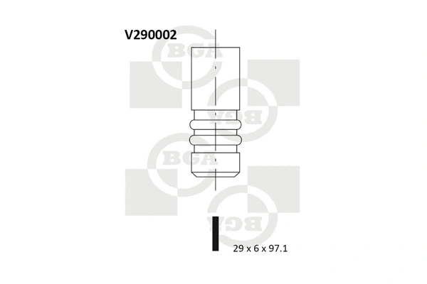 V290002 BGA Впускной клапан (фото 1)