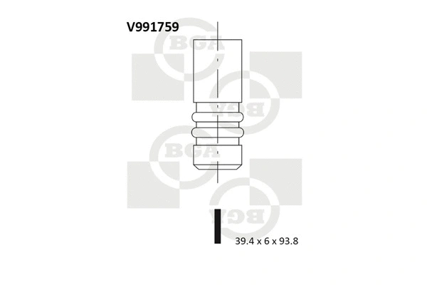 V991759 BGA Впускной клапан (фото 1)