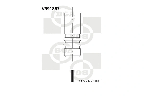 V991867 BGA Впускной клапан (фото 1)
