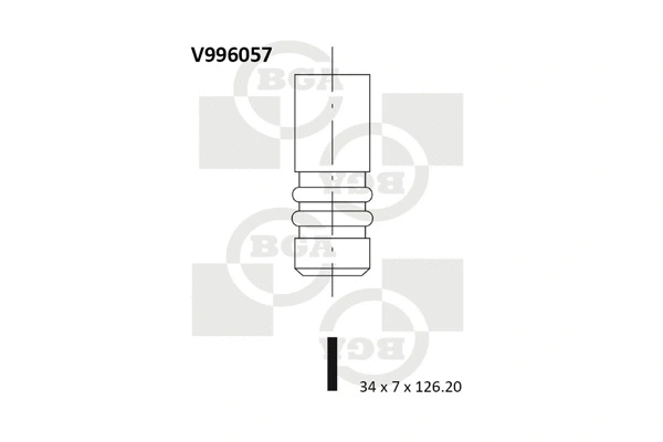 V996057 BGA Впускной клапан (фото 1)