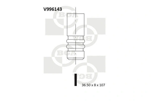 V996143 BGA Впускной клапан (фото 1)