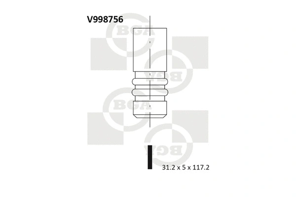 V998756 BGA Впускной клапан (фото 1)
