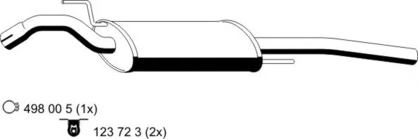 133012 ERNST Глушитель выхлопных газов средний/конечный/задняя банка (фото 1)