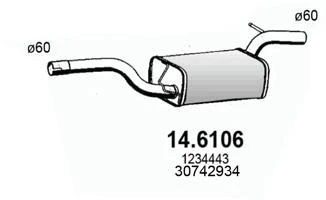 14.6106 ASSO Средний глушитель выхлопных газов (фото 2)