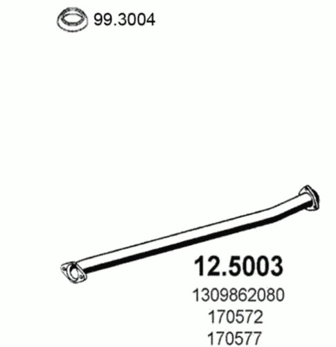 12.5003 ASSO Труба выхлопного газа (фото 2)