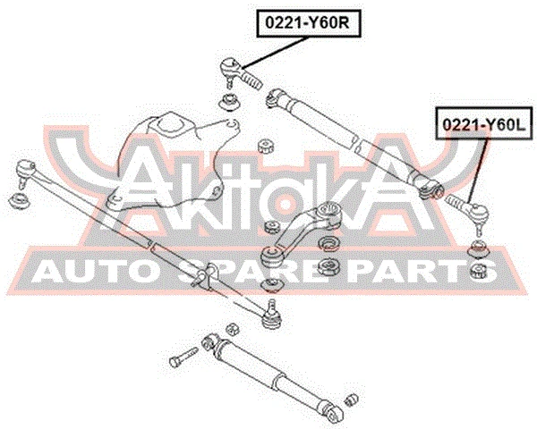 0221-Y60L ASVA Наконечник поперечной рулевой тяги (фото 4)