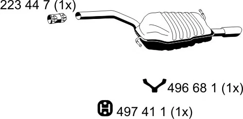 244060 ERNST Глушитель выхлопных газов средний/конечный/задняя банка (фото 1)