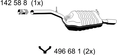 244121 ERNST Глушитель выхлопных газов средний/конечный/задняя банка (фото 1)