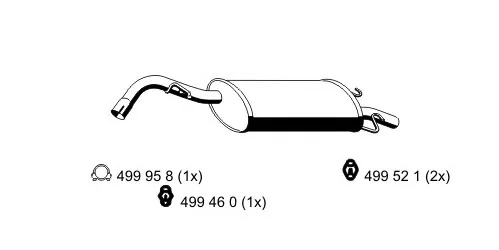 332248 ERNST Глушитель выхлопных газов средний/конечный/задняя банка (фото 1)