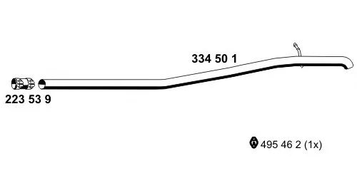 334501 ERNST Труба глушителя (фото 1)