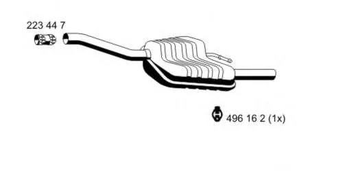 341165 ERNST Глушитель выхлопных газов средний/конечный/задняя банка (фото 1)