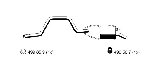 343145 ERNST Глушитель выхлопных газов средний/конечный/задняя банка (фото 1)